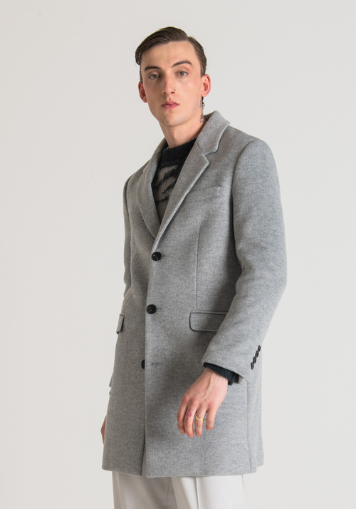 "RUSSEL" SLIM FIT COAT IN VISCOSE BLEND FABRIC - Men's Field Jackets and Coats | Antony Morato Online Shop