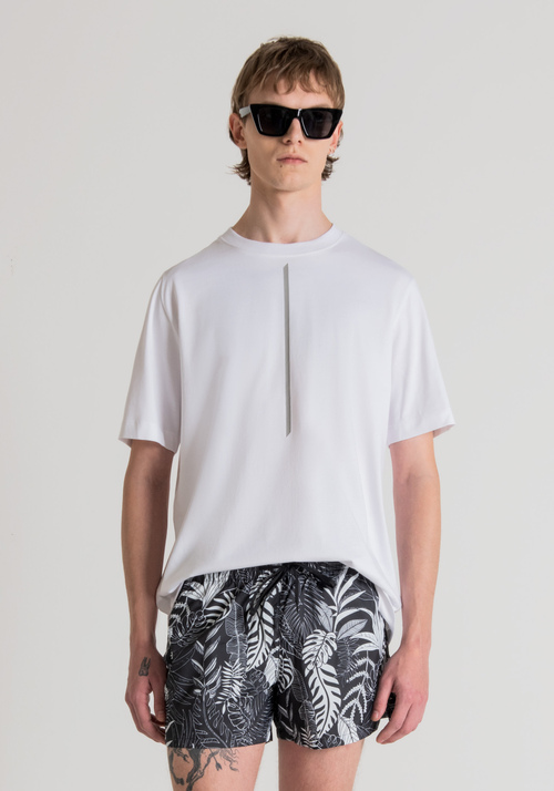 REGULAR FIT SWIMMING TRUNKS IN TECHNICAL FABRIC WITH JUNGLE PRINT - Sale | Antony Morato Online Shop