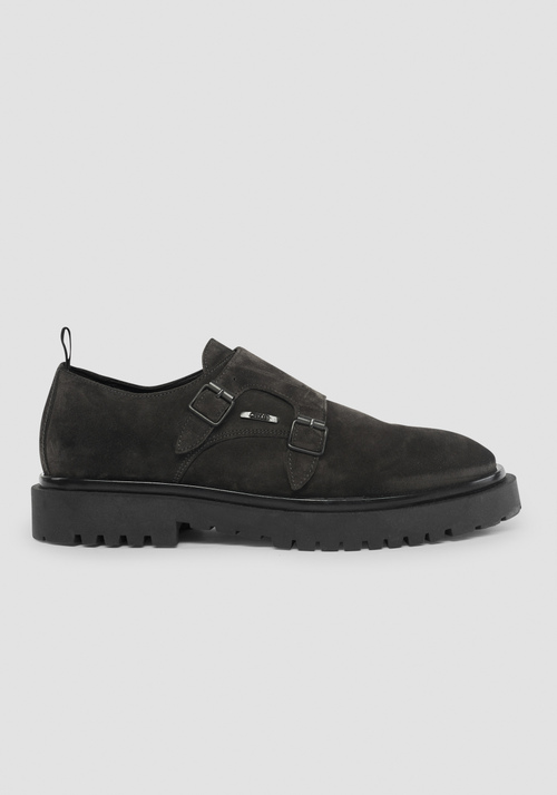 "BARREN" MONK-STRAP SUEDE SHOES - Footwear | Antony Morato Online Shop