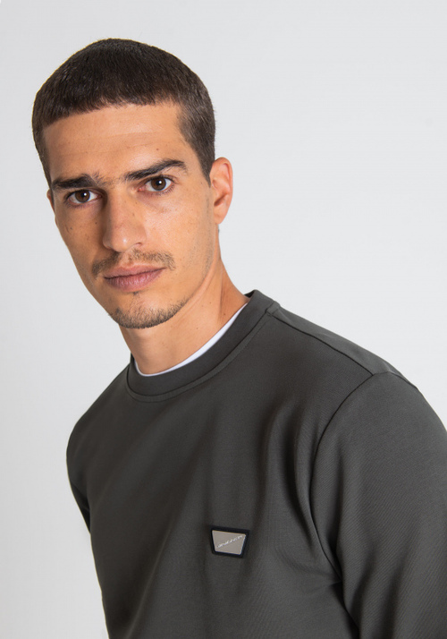 SWEAT-SHIRT RAS DE COU REGULAR EN COTON STRETCH DOUX - Sweat-shirts | Antony Morato Online Shop