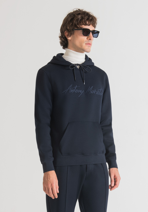 REGULAR FIT HOODIE WITH LOGO PRINT - Sweatshirts | Antony Morato Online Shop