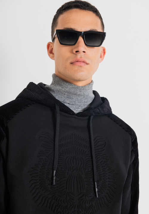 REGULAR-FIT HOODIE WITH EMBOSSED TIGER PRINT - Sweatshirts | Antony Morato Online Shop