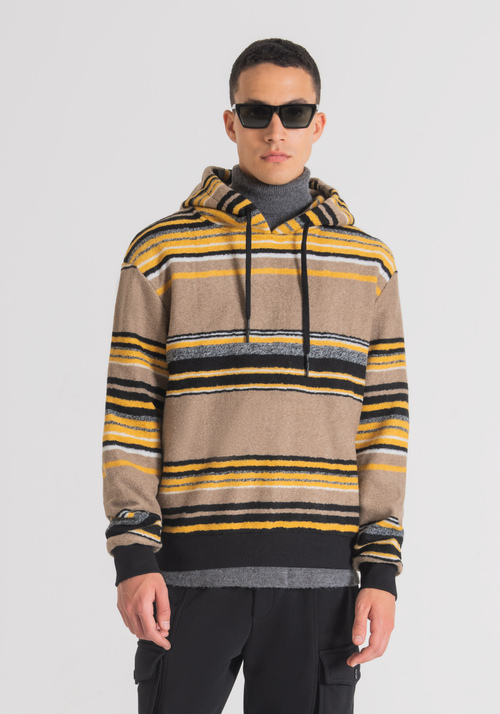 REGULAR-FIT HOODIE IN WOOL BLEND FABRIC - Sweatshirts | Antony Morato Online Shop