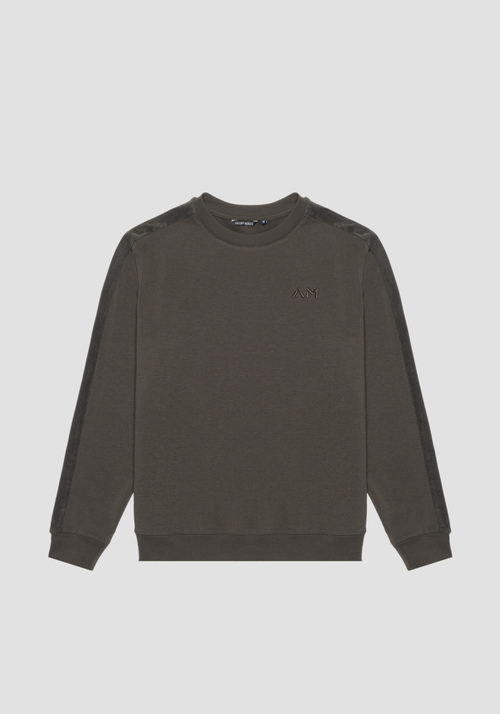 REGULAR FIT COTTON BLEND SWEATSHIRT WITH EMBROIDERED LOGO - Sweatshirts | Antony Morato Online Shop