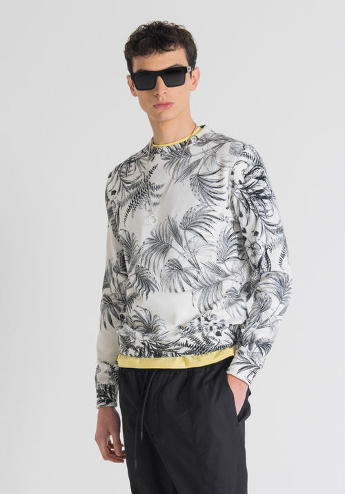 SWEAT-SHIRT REGULAR FIT EN PUR COTON AVEC IMPRIMÉ FLEURI - Sweat-shirts | Antony Morato Online Shop
