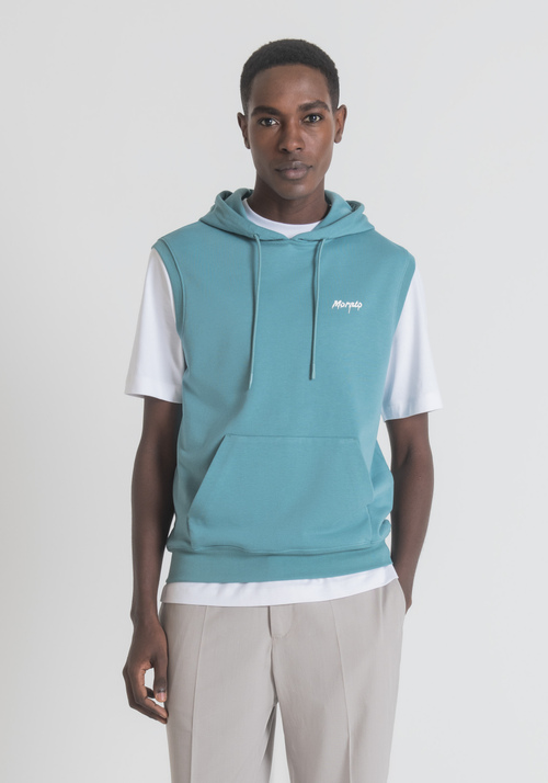 REGULAR FIT SLEEVELESS HOODIE WITH KANGAROO POCKET - Men's Sweatshirts | Antony Morato Online Shop