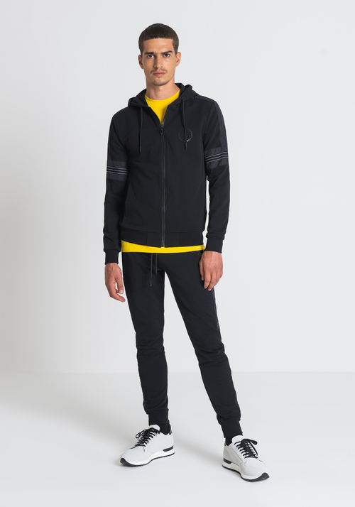 SLIM-FIT SWEATSHIRT IN STRETCH COTTON WITH SHOULDER BAND - Clothing | Antony Morato Online Shop
