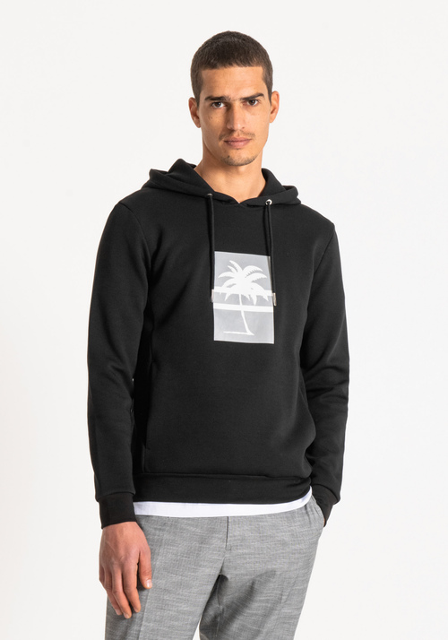 SLIM-FIT COTTON-BLEND SWEATSHIRT WITH REFLECTIVE PRINT DESIGN - Sweatshirts | Antony Morato Online Shop