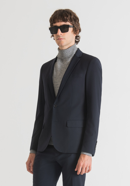 "BONNIE" SLIM-FIT JACKET IN STRETCH WOOL BLEND - Men's Jackets and Gilets | Antony Morato Online Shop