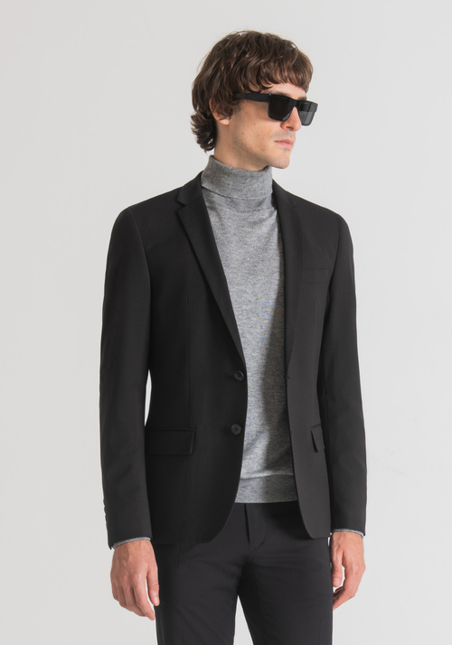 "BONNIE" SLIM-FIT JACKET IN STRETCH WOOL BLEND - Men's Jackets and Gilets | Antony Morato Online Shop