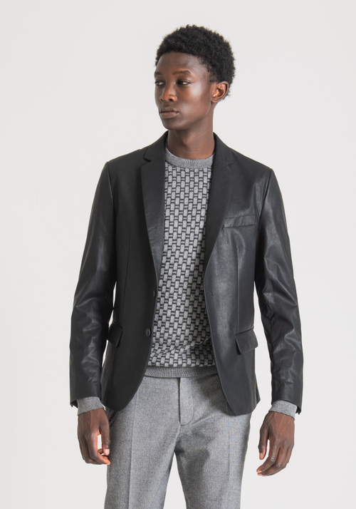 GIACCA SLIM FIT “ZELDA” IN TESSUTO IN SIMILPELLE - Abbigliamento Uomo | Antony Morato Online Shop