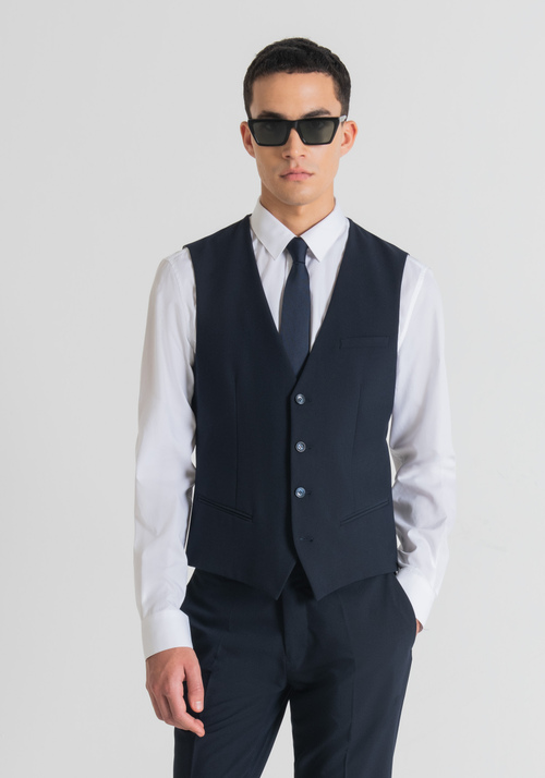 SLIM-FIT WAISTCOAT IN STRETCH FABRIC - Men's Jackets and Gilets | Antony Morato Online Shop