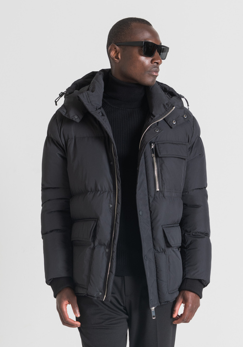 REGULAR FIT PADDED JACKET IN TECHNICAL FABRIC - Men's Field Jackets and Coats | Antony Morato Online Shop