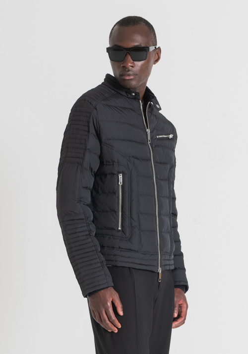 REGULAR-FIT BIKER JACKET IN TECHNICAL FABRIC - Men's Field Jackets and Coats | Antony Morato Online Shop