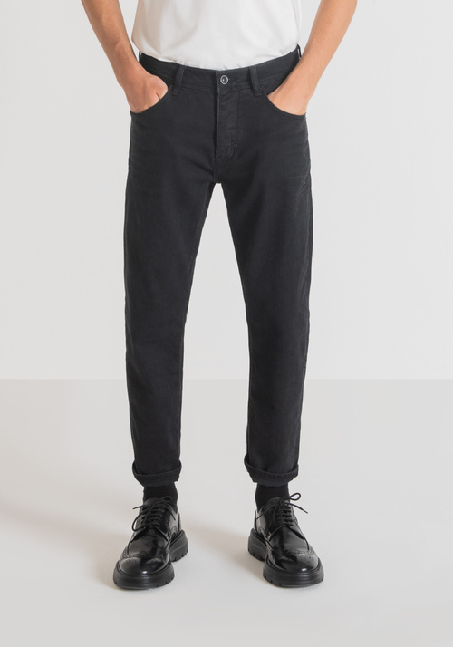 “ARGON” SLIM-FIT ANKLE-LENGTH JEANS IN SOLID-COLOUR COMFORT DENIM - Men's Slim Fit Jeans | Antony Morato Online Shop