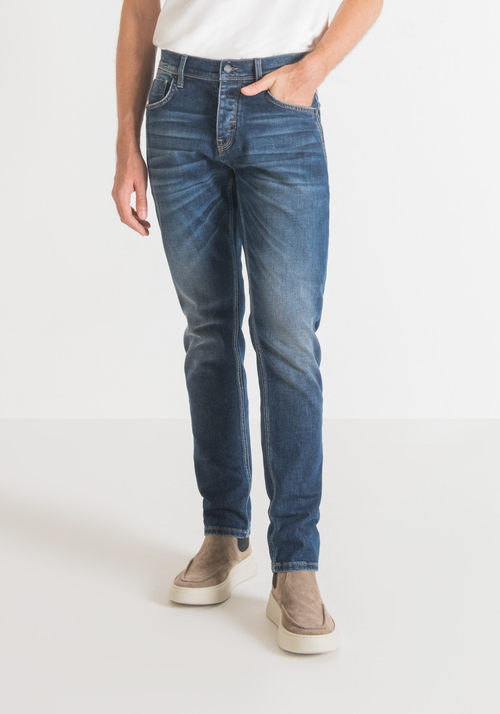 "LAURENT" SLIM-FIT JEANS IN MEDIUM-WASH STRETCH DENIM - Jeans | Antony Morato Online Shop