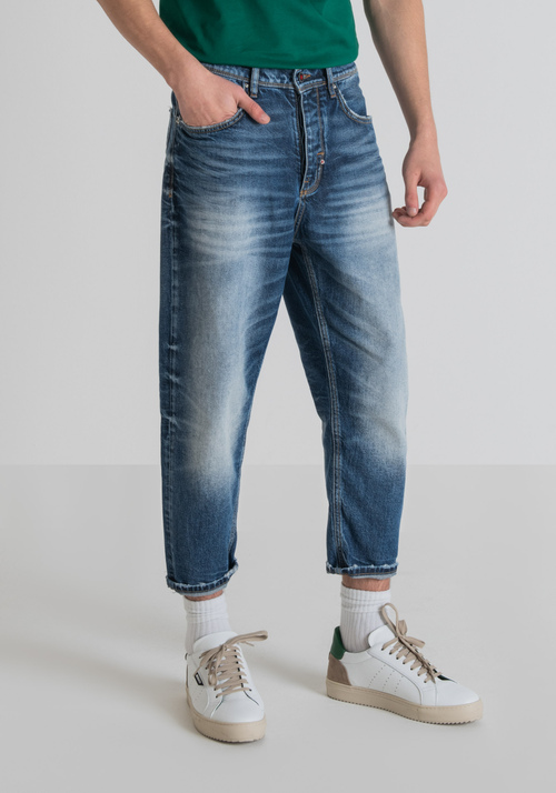 "DENIS" REGULAR-FIT CROPPED JEANS IN COMFORT DENIM - Jeans | Antony Morato Online Shop