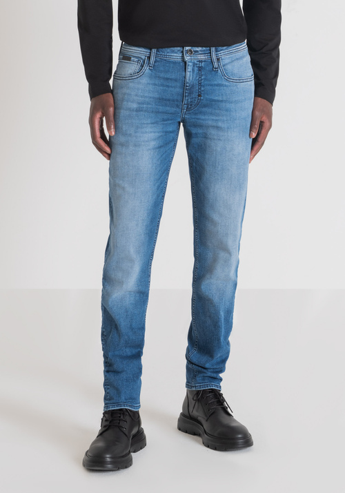 "OZZY" TAPERED-FIT JEANS IN STRETCH DENIM - Jeans | Antony Morato Online Shop