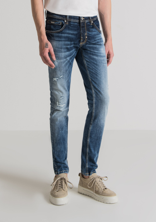 JEANS SUPER SKINNY FIT „GILMOUR“ AUS ELASTISCHEM DENIM-MISCHGEWEBE MIT MITTLERER WASCHUNG UND BLEICH-EFFEKT - Jeans | Antony Morato Online Shop