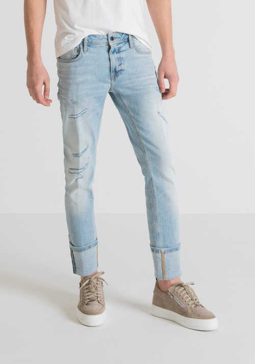 “PAUL” SUPER SKINNY-FIT RECYCLED DENIM JEANS - Care For Future | Antony Morato Online Shop