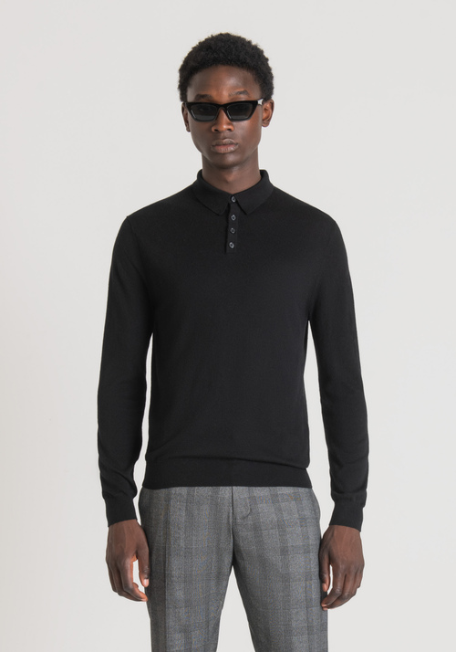 REGULAR FIT POLO SHIRT IN SOFT WOOL BLEND FABRIC - Clothing | Antony Morato Online Shop