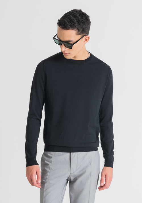 SUPER SLIM FIT SWEATER IN VISCOSE BLEND YARN - Men's Knitwear | Antony Morato Online Shop