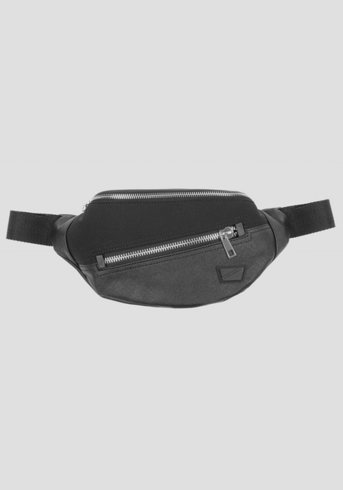 BELT BAG IN POPLIN AND SAFFIANO-EFFECT FAUX LEATHER - Handbags | Antony Morato Online Shop