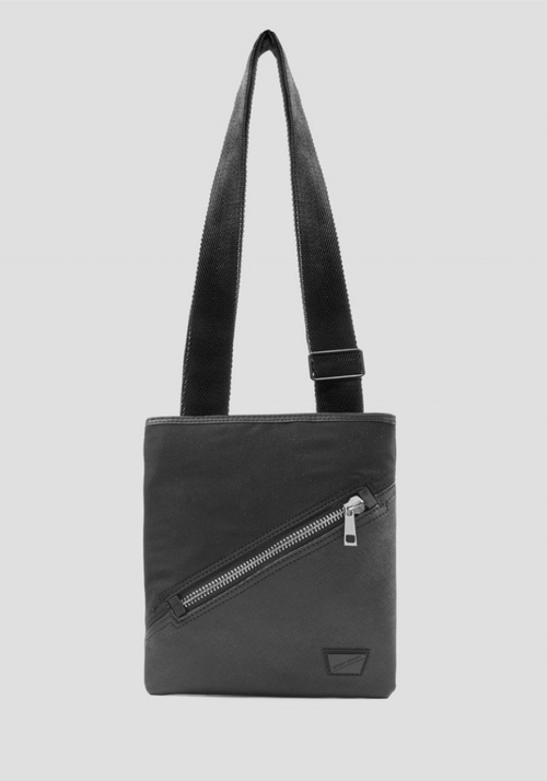 MESSENGER BAG IN POPLIN AND SAFFIANO-EFFECT FAUX LEATHER - Handbags | Antony Morato Online Shop