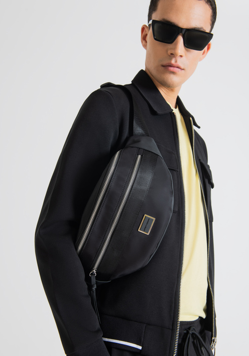 BUM BAG IN TECHNICAL FABRIC WITH LOGO TAB - Men's Handbags | Antony Morato Online Shop