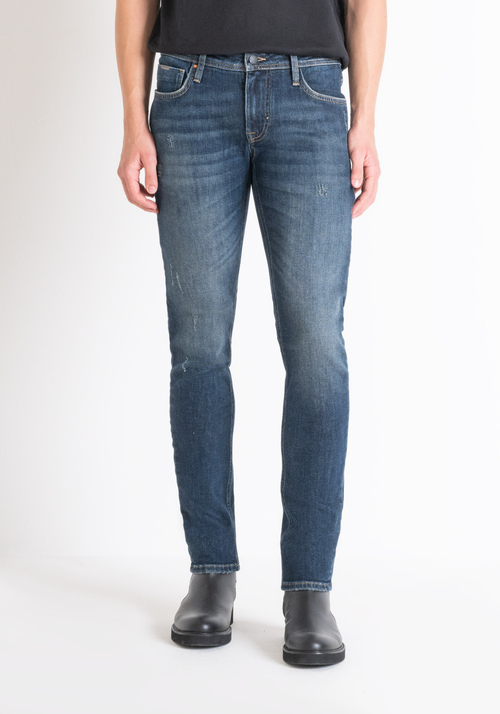 TAPERED FIT "OZZY" JEANS IN DARK VINTAGE-EFFECT FABRIC - Men's Jeans | Antony Morato Online Shop