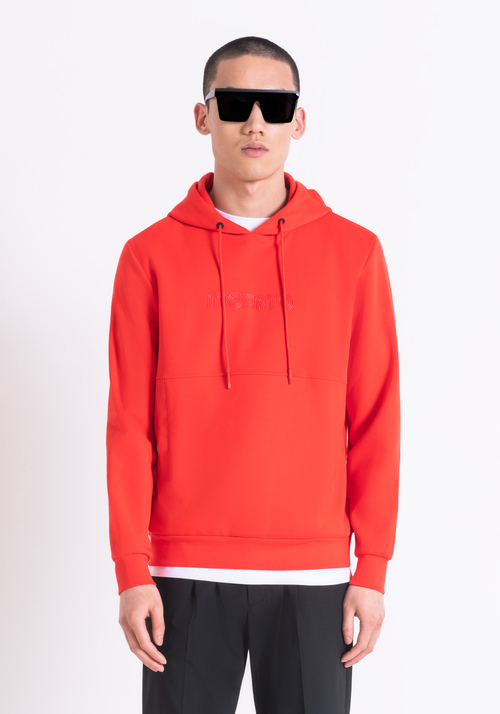 RELAXED FIT COTTON BLEND HOODIE WITH EMBOSSED LOGO - Preview Men's Collection Spring-Summer 2024 | Antony Morato Online Shop