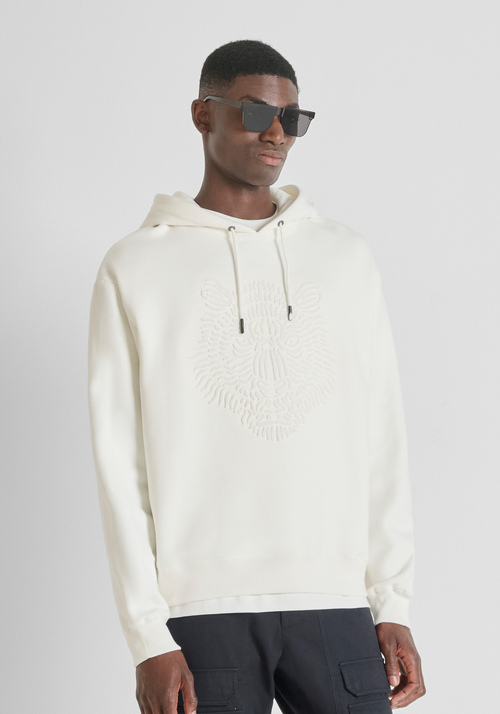 FELPA CON CAPPUCCIO REGULAR FIT IN MISTO COTONE - Felpe Uomo | Antony Morato Online Shop