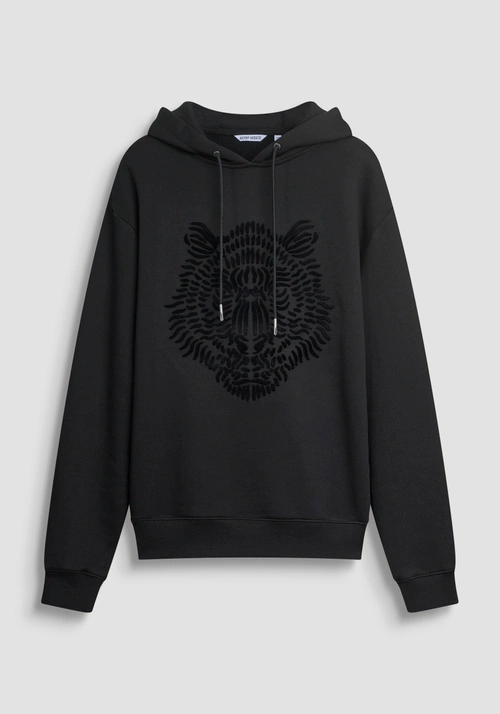 FELPA CON CAPPUCCIO REGULAR FIT IN MISTO COTONE - Felpe Uomo | Antony Morato Online Shop