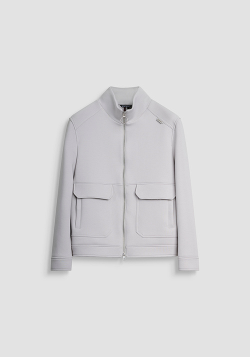 FELPA CON ZIP REGULAR FIT IN TESSUTO SCUBA ELASTICO - Felpe Uomo | Antony Morato Online Shop
