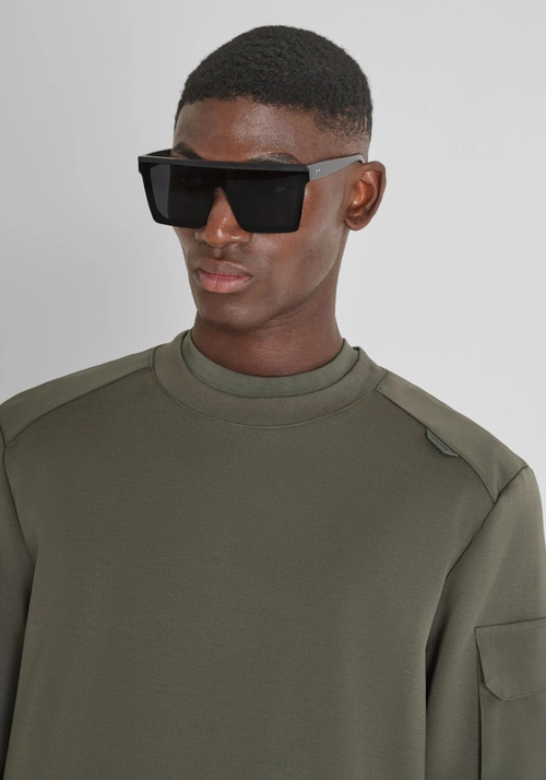 SWEAT COL ROND REGULAR FIT AVEC INSERTS CONTRASTÉS - Sweat-shirts | Antony Morato Online Shop