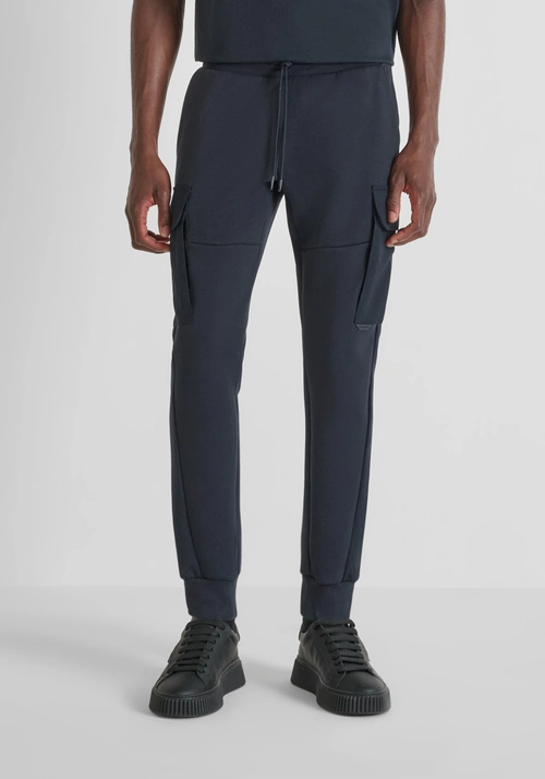 PANTALONI IN FELPA REGULAR FIT IN MISTO COTONE CON TASCONI - Pantaloni Uomo | Antony Morato Online Shop