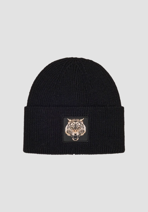 GORRA DE MEZCLA DE LANA CON PARCHE DE TIGRE - Sombreros | Antony Morato Online Shop