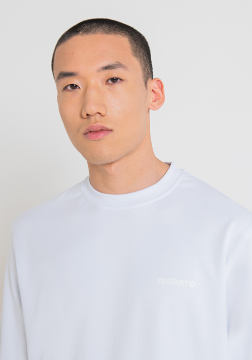 RELAXED FIT T-SHIRT IN COTTON JERSEY WITH RAISED MATTE LOGO PRINT - T-Shirts & Poloshirts | Antony Morato Online Shop