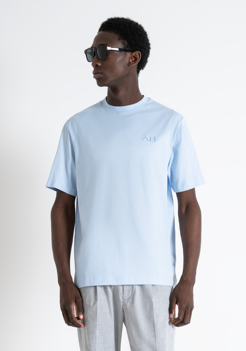 T-SHIRT AUS REINER BAUMWOLLE MIT GESTICKTEM LOGO - T-Shirts & Poloshirts | Antony Morato Online Shop