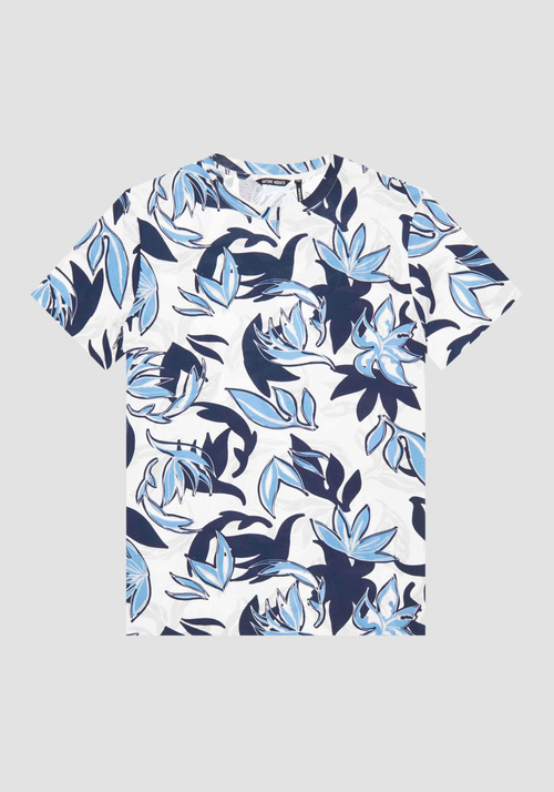 REGULAR FIT T-SHIRT IN PRINTED COTTON JERSEY - T-shirts & Polo | Antony Morato Online Shop