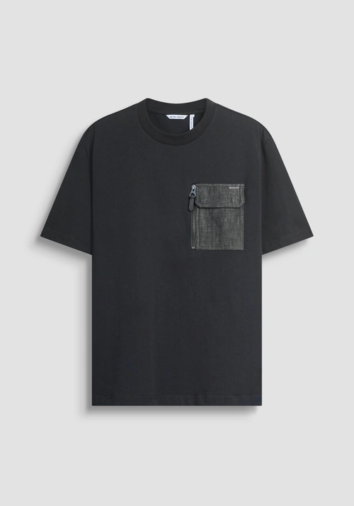 RELAXED FIT T-SHIRT IN COTTON WITH CONTRAST POCKET - Preview Men's Collection Fall-Winter 2025 | Antony Morato Online Shop