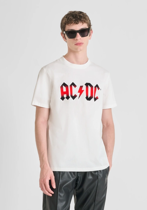 T-SHIRT REGULAR FIT EN COTON AVEC IMPRIMÉ ACDC - T-shirts et polos | Antony Morato Online Shop