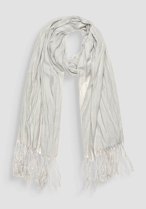 WHITE SCARF WITH JACQUARD PRINT - Men's Scarves | Antony Morato Online Shop