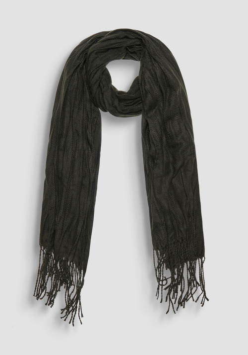 GREEN SCARF WITH JACQUARD PRINT - Men's Scarves | Antony Morato Online Shop