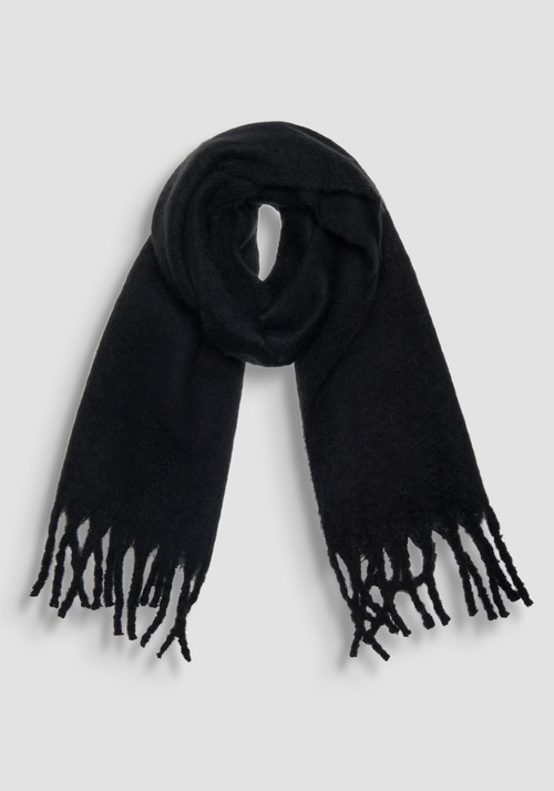 BLACK JACQUARD PRINT SCARF - Men's Scarves | Antony Morato Online Shop