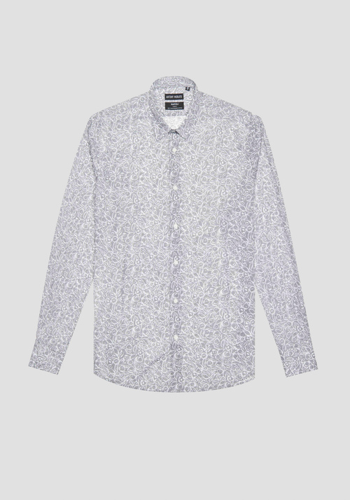 SLIM FIT "NAPOLI" COTTON SHIRT WITH ALL OVER PRINT - Shirts | Antony Morato Online Shop