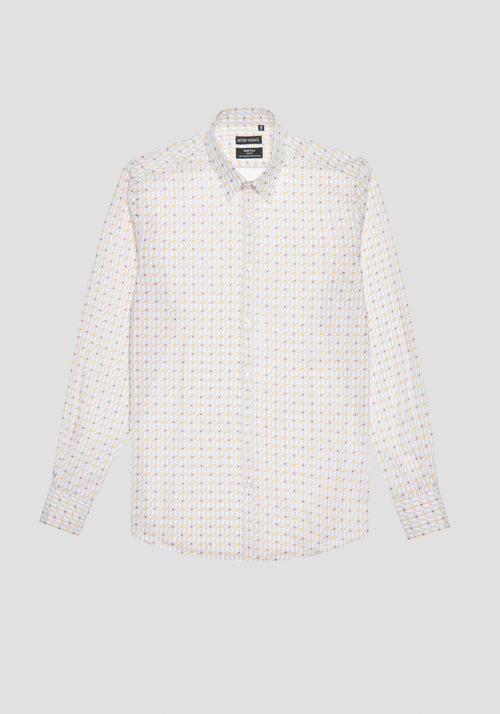 SLIM FIT "NAPOLI" COTTON SHIRT WITH ALL OVER PRINT - Men's Shirts | Antony Morato Online Shop