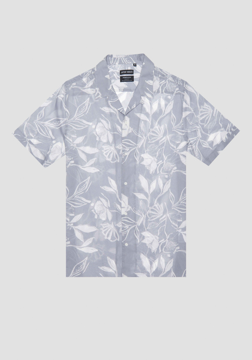 REGULAR STRAIGHT FIT "HONOLULU" SHIRT WITH FLORAL PRINT - Men's Shirts | Antony Morato Online Shop