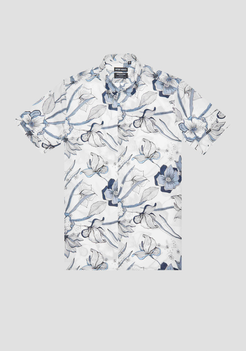 "BARCELONA" REGULAR STRAIGTH FIT SHIRT IN SOFT HAND COTTON BLEND FABRIC - Camisas | Antony Morato Online Shop
