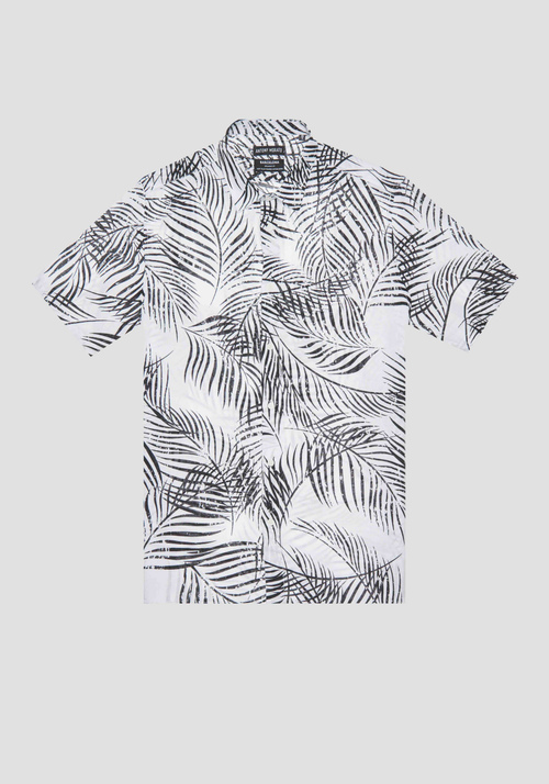 CAMICIA REGULAR STRAIGTH FIT “BARCELONA” IN MISTO LINO STAMPATO - Camicie Uomo | Antony Morato Online Shop